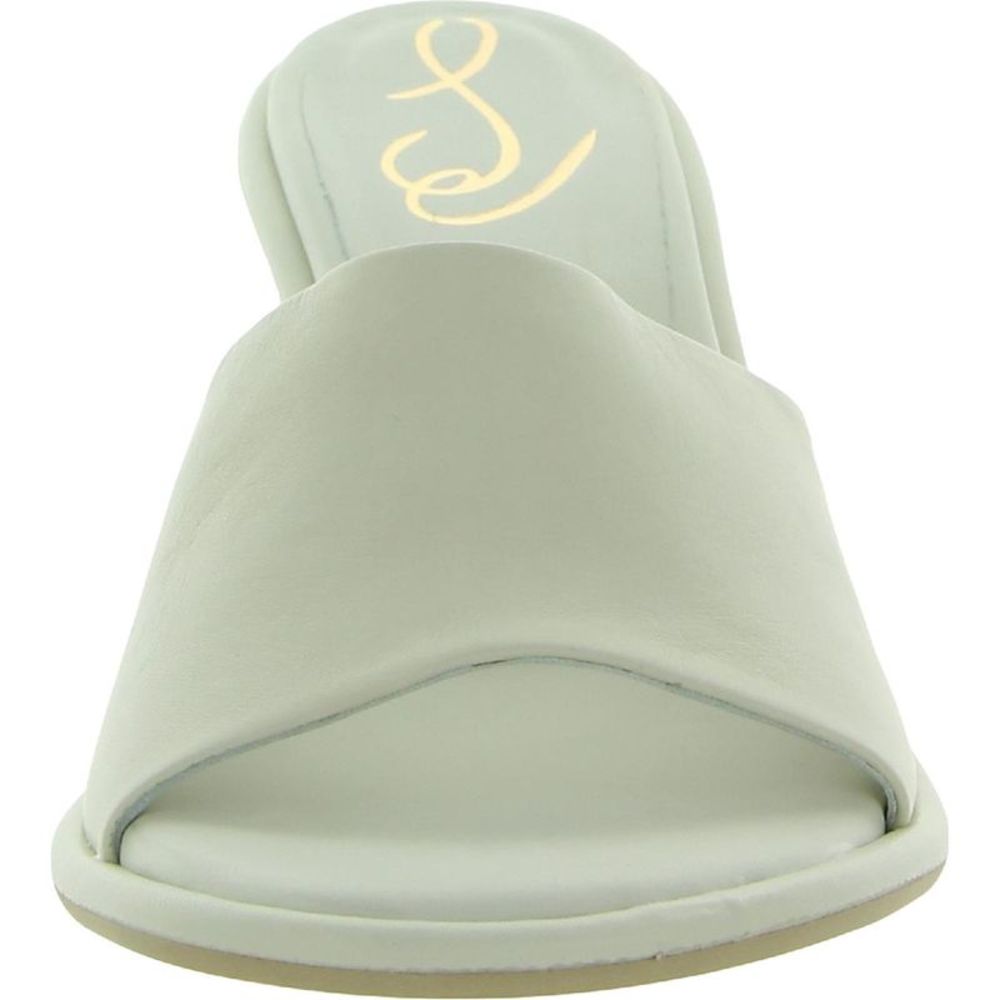 NWT Sam Edelman Womens Aida White Leather Kitten Heel Mule Sandals Shoes. - Picture 3 of 3